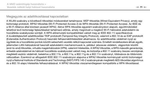 Sony VPCSA2Z9R - VPCSA2Z9R Mode d'emploi Hongrois