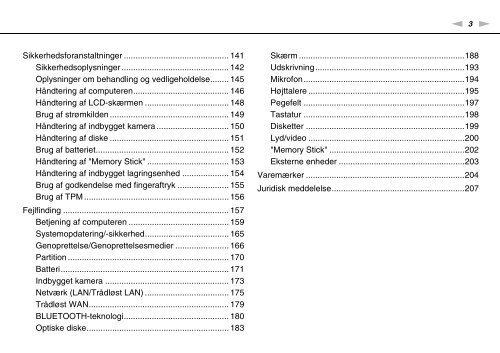 Sony VPCSA2Z9R - VPCSA2Z9R Mode d'emploi Danois