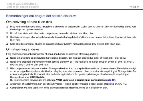 Sony VPCSA2Z9R - VPCSA2Z9R Mode d'emploi Danois