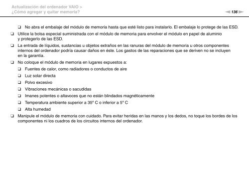 Sony VPCSA2Z9R - VPCSA2Z9R Mode d'emploi Espagnol