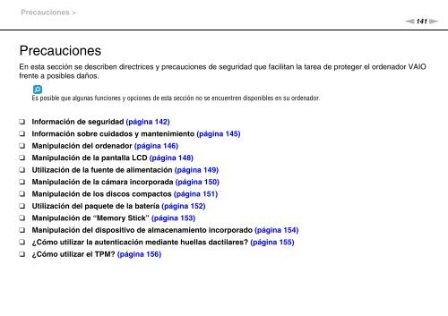 Sony VPCSA2Z9R - VPCSA2Z9R Mode d'emploi Espagnol