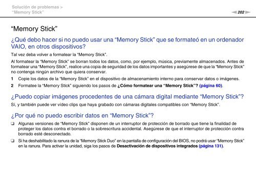 Sony VPCSA2Z9R - VPCSA2Z9R Mode d'emploi Espagnol