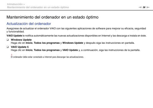 Sony VPCSA2Z9R - VPCSA2Z9R Mode d'emploi Espagnol