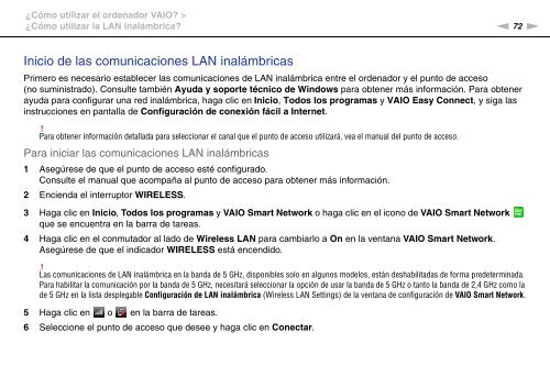 Sony VPCSA2Z9R - VPCSA2Z9R Mode d'emploi Espagnol