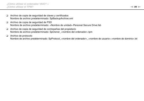 Sony VPCSA2Z9R - VPCSA2Z9R Mode d'emploi Espagnol