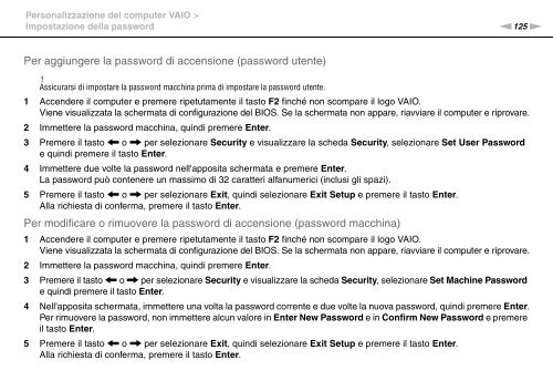 Sony VPCSA2Z9R - VPCSA2Z9R Mode d'emploi Italien