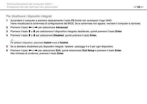 Sony VPCSA2Z9R - VPCSA2Z9R Mode d'emploi Italien