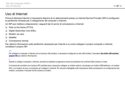 Sony VPCSA2Z9R - VPCSA2Z9R Mode d'emploi Italien