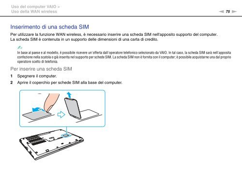 Sony VPCSA2Z9R - VPCSA2Z9R Mode d'emploi Italien