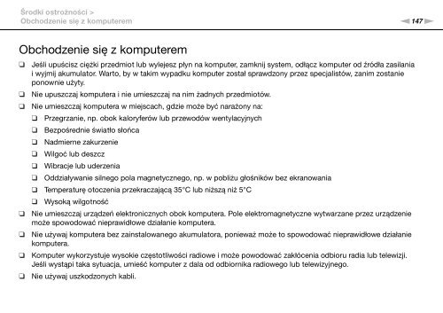 Sony VPCSA2Z9R - VPCSA2Z9R Mode d'emploi Polonais