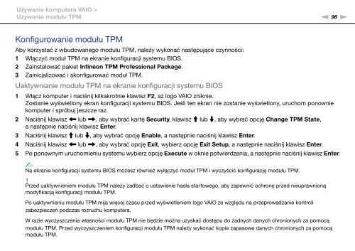 Sony VPCSA2Z9R - VPCSA2Z9R Mode d'emploi Polonais