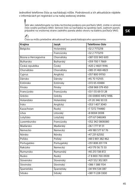 Sony VPCSA2Z9R - VPCSA2Z9R Documents de garantie Danois