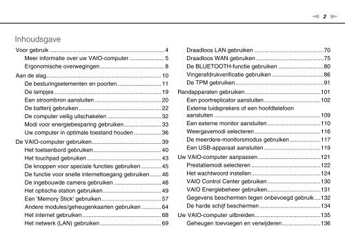 Sony VPCSA2Z9R - VPCSA2Z9R Mode d'emploi N&eacute;erlandais