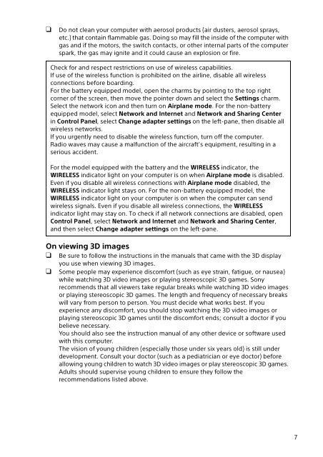 Sony VPCSA2Z9R - VPCSA2Z9R Documents de garantie Anglais