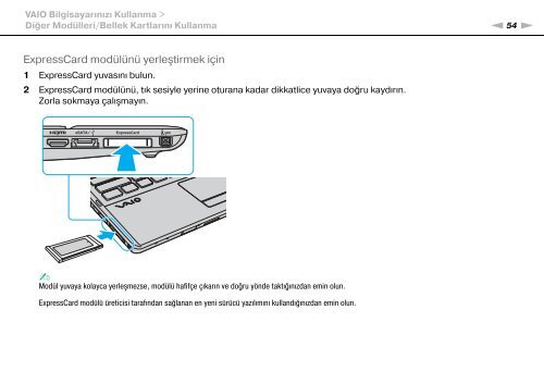 Sony VPCF13E1R - VPCF13E1R Istruzioni per l'uso Turco