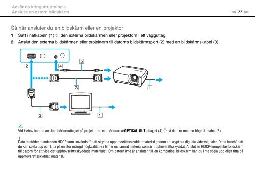 Sony VPCF13E1R - VPCF13E1R Istruzioni per l'uso Svedese