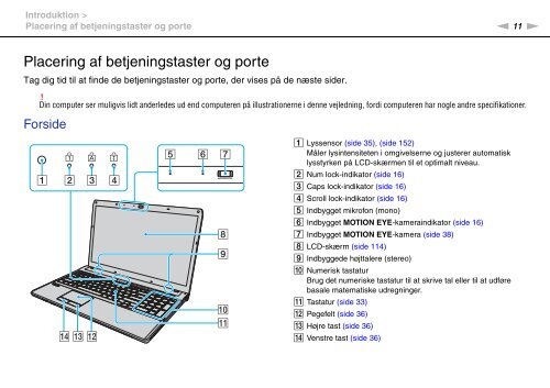 Sony VPCF13E1R - VPCF13E1R Istruzioni per l'uso Danese