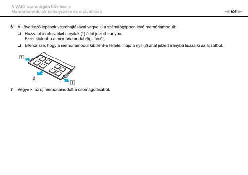 Sony VPCF13E1R - VPCF13E1R Istruzioni per l'uso Ungherese