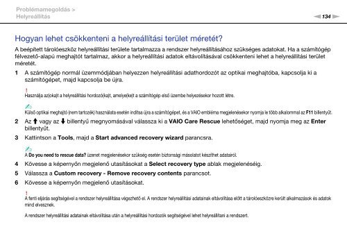 Sony VPCF13E1R - VPCF13E1R Istruzioni per l'uso Ungherese