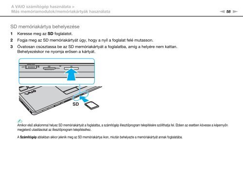 Sony VPCF13E1R - VPCF13E1R Istruzioni per l'uso Ungherese