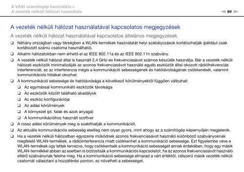 Sony VPCF13E1R - VPCF13E1R Istruzioni per l'uso Ungherese