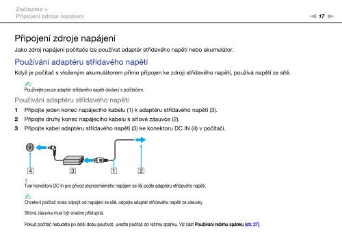 Sony VPCF13E1R - VPCF13E1R Istruzioni per l'uso Ceco