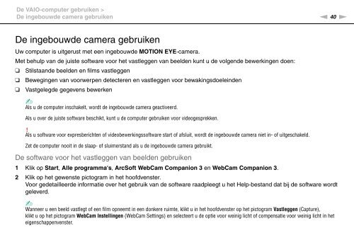 Sony VPCF13E1R - VPCF13E1R Istruzioni per l'uso Olandese