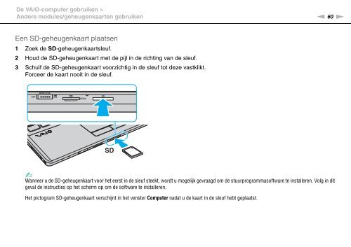 Sony VPCF13E1R - VPCF13E1R Istruzioni per l'uso Olandese