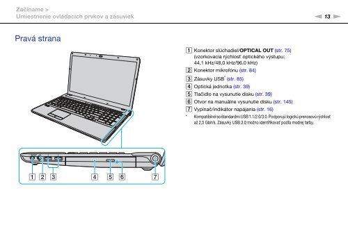 Sony VPCF13E1R - VPCF13E1R Istruzioni per l'uso Slovacco