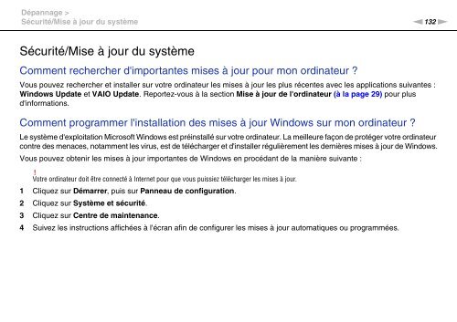 Sony VPCF13E1R - VPCF13E1R Istruzioni per l'uso Francese