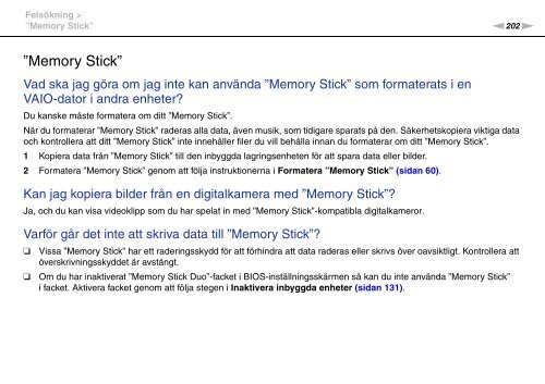 Sony VPCSA2Z9R - VPCSA2Z9R Mode d'emploi Su&eacute;dois