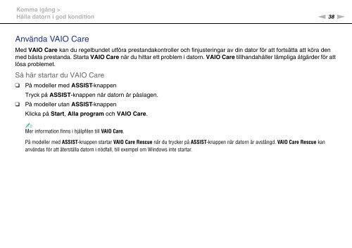 Sony VPCSA2Z9R - VPCSA2Z9R Mode d'emploi Su&eacute;dois