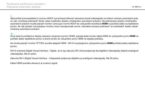 Sony VPCSA2Z9R - VPCSA2Z9R Mode d'emploi Slovaque