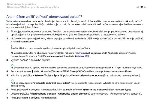 Sony VPCSA2Z9R - VPCSA2Z9R Mode d'emploi Slovaque