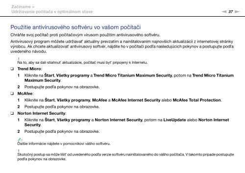 Sony VPCSA2Z9R - VPCSA2Z9R Mode d'emploi Slovaque