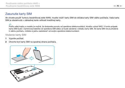 Sony VPCSA2Z9R - VPCSA2Z9R Mode d'emploi Slovaque