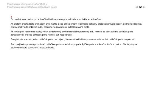 Sony VPCSA2Z9R - VPCSA2Z9R Mode d'emploi Slovaque