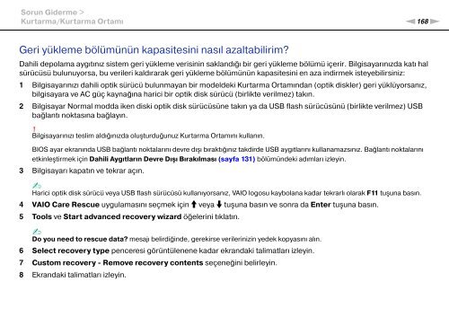 Sony VPCSA2Z9R - VPCSA2Z9R Mode d'emploi Turc