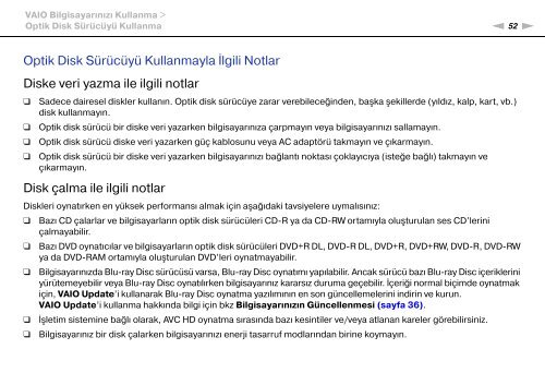 Sony VPCSA2Z9R - VPCSA2Z9R Mode d'emploi Turc