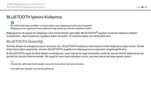 Sony VPCSA2Z9R - VPCSA2Z9R Mode d'emploi Turc