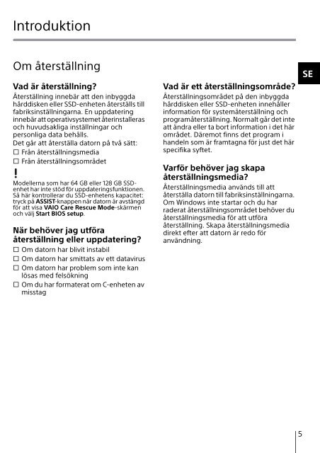 Sony SVT1313K1R - SVT1313K1R Guide de d&eacute;pannage Finlandais