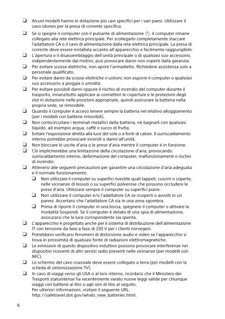 Sony SVT1313K1R - SVT1313K1R Documents de garantie Italien