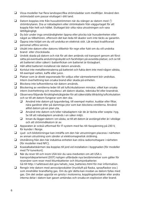 Sony SVT1313K1R - SVT1313K1R Documents de garantie Norv&eacute;gien
