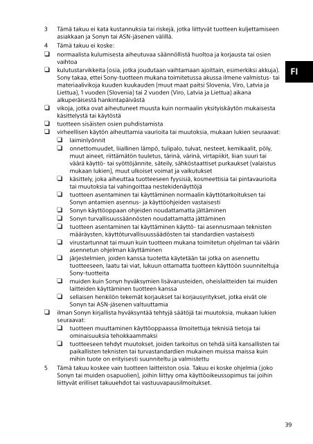 Sony SVT1313K1R - SVT1313K1R Documents de garantie Danois