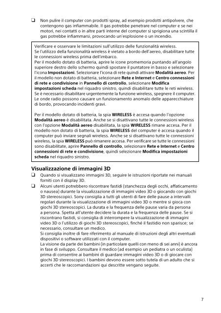 Sony SVT1313K1R - SVT1313K1R Documents de garantie Italien