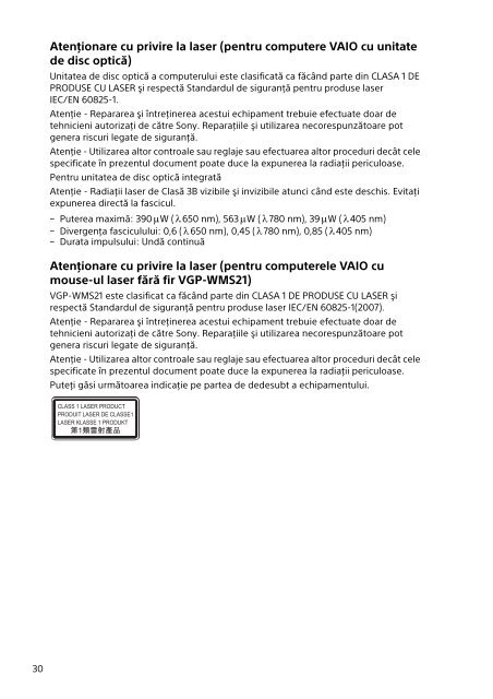 Sony SVT1313K1R - SVT1313K1R Documents de garantie Polonais