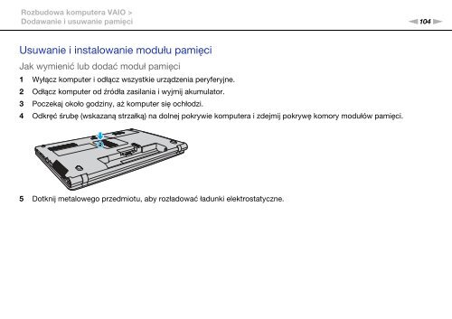 Sony VPCF13E1R - VPCF13E1R Istruzioni per l'uso Polacco