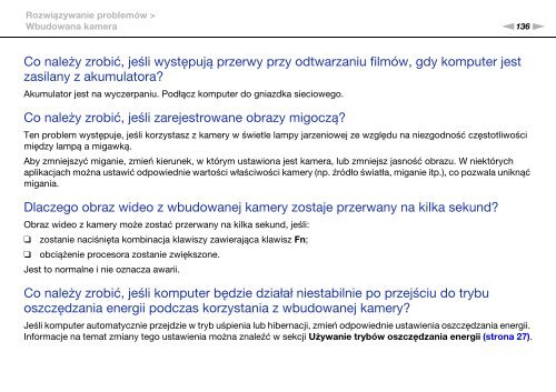 Sony VPCF13E1R - VPCF13E1R Istruzioni per l'uso Polacco