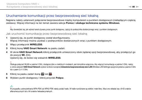 Sony VPCF13E1R - VPCF13E1R Istruzioni per l'uso Polacco