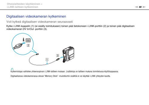 Sony VPCF13E1R - VPCF13E1R Istruzioni per l'uso Finlandese